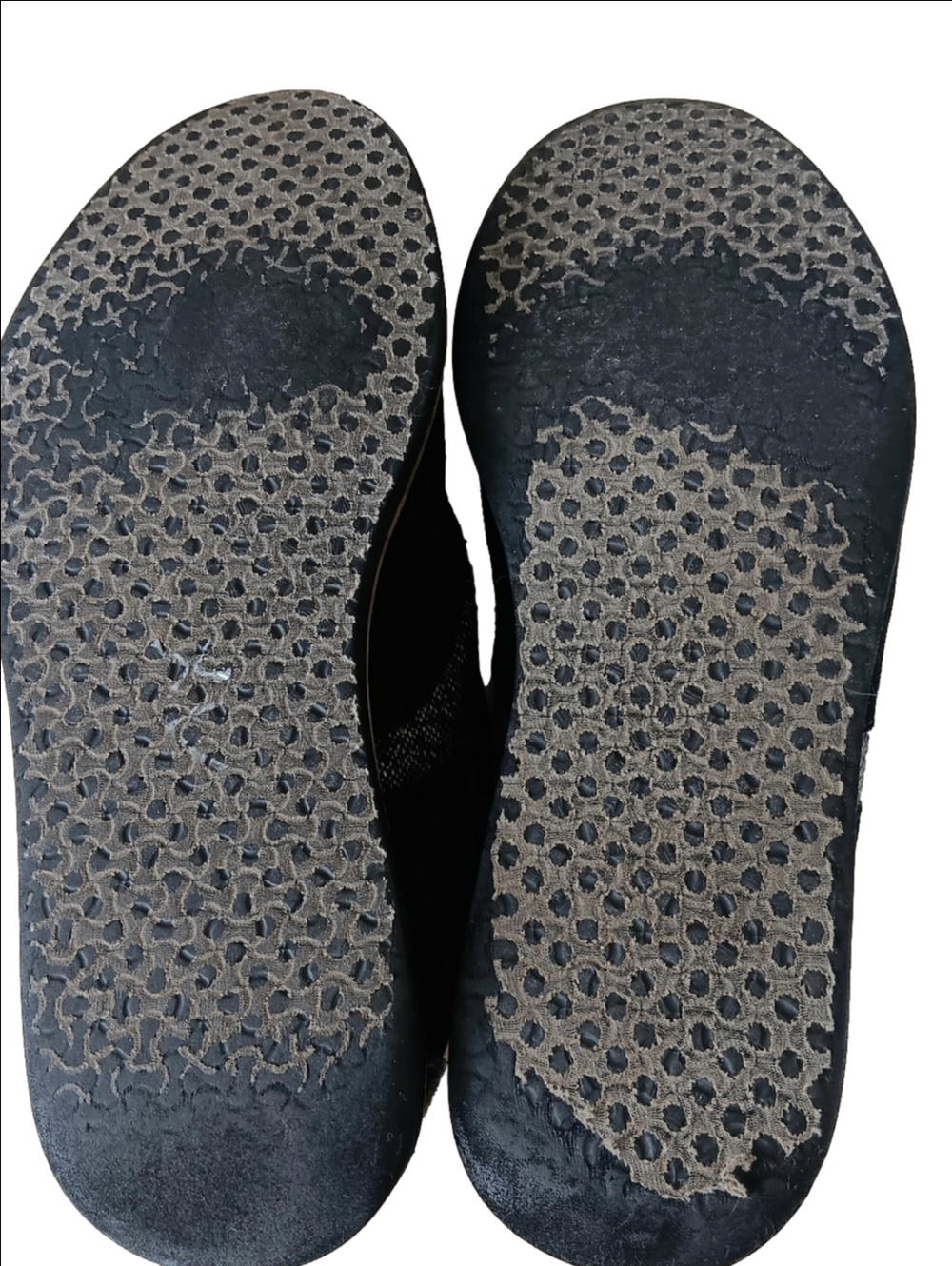 Toms Oxfords Wingtips Black Suede And Grey Tweed Casual Lace Up Shoes - Picture 6 of 7